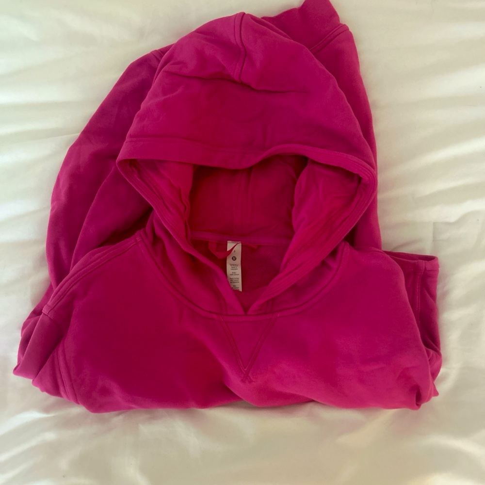 Hot Pink Lululemon Size 2 Cropped Hoodie